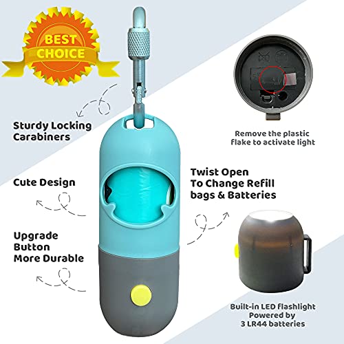 Infinite Node PART_B086XLC57W Dog Poop Bag Dispenser With Built-In Led Flashlight And Metal Clip thumb #1