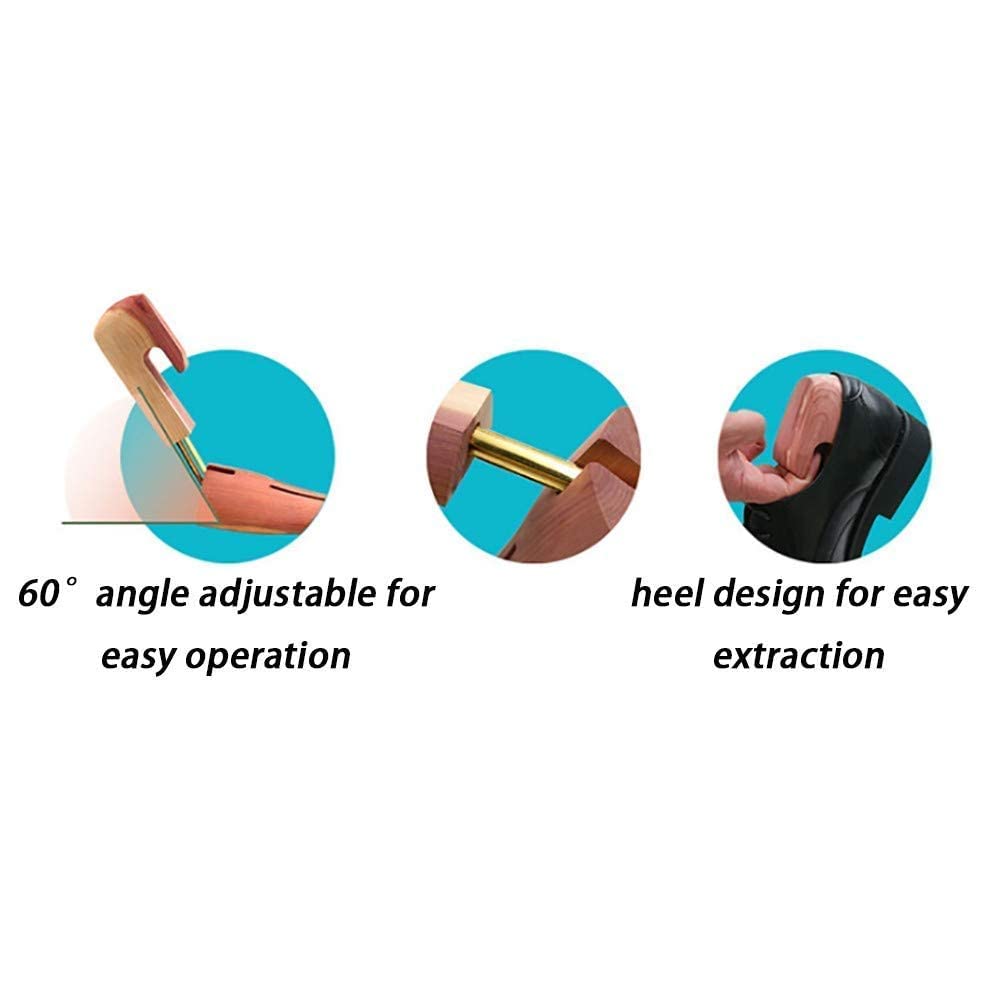 Expansor de botas de deporte ajustable de madera maciza para mujer, desodorante antiarrugas (A 37)