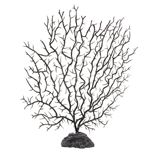 Image of Ipetboom Simulated Tree Adornment Aquarium Decorative Water Plant Figurine for Fish Tank Decoration 9.84X8.26X1.77 Inch Realistic Resin Aquarium Ornament