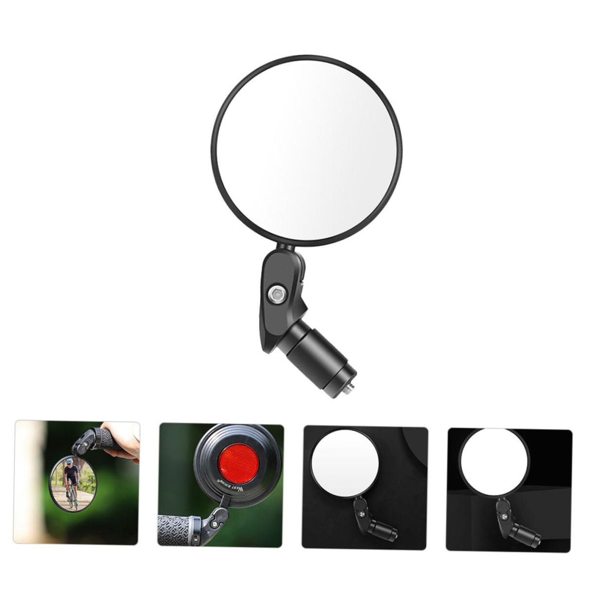 BESTonZON 3 Pièces Rétroviseur de Vélo Noir Arrière pour Guidon de Vélo Installation Rapide Sécurisée Accessoire pour Scooters