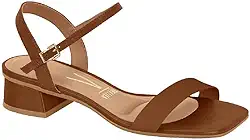 Sandália Vizzano Salto Bloco Baixo Tira Fina