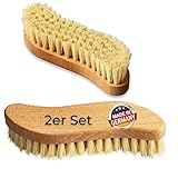 Scheuerbürsten aus Holz / 2 Stck. Wurzelbürsten / plastikfrei für perfekte Reinigung / Naturprodukt aus Buchenholz