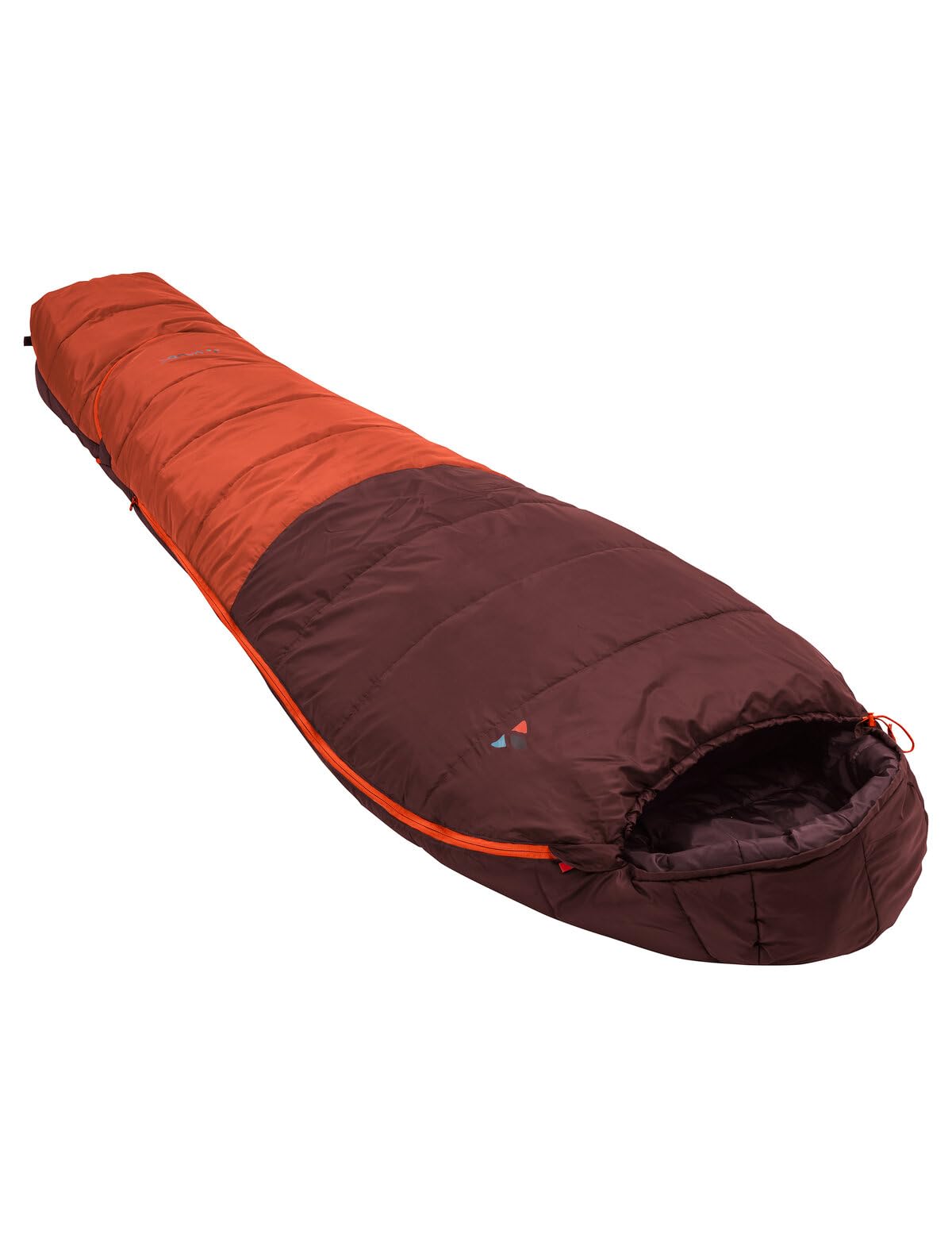 Vaude Kobel Adjust 500 II Syn - Saco de Dormir Unisex Juvenil (Dark Cherry Left) | Saco de dormir infantil para acampada con ajuste de longitud – Saco de dormir infantil 130-165 cm – Corte momia