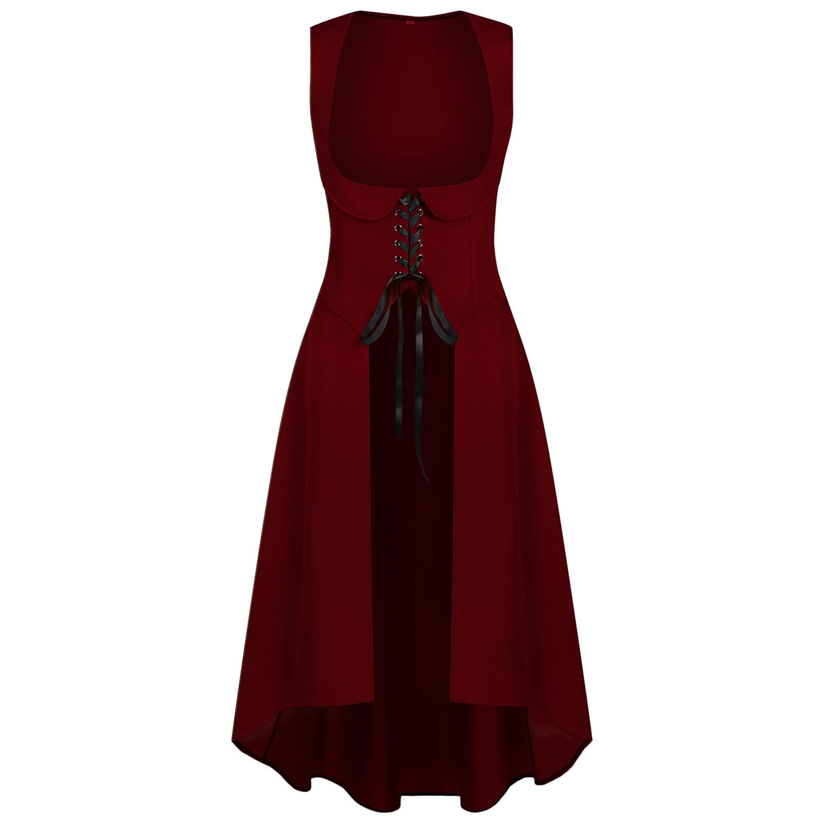 Generisch Disfraz largo medieval de cosplay para mujer, Halloween, Navidad, carnaval, disfraz, disfraz de cosplay, disfraz de rol