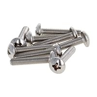 Vista 99 de MroMax Tornillos de máquina M2.0.197 x 0.157 in Tornillos Phillips Cross Truss Head Tornillo 304 Pernos de sujeción de acero inoxidable 15pcs