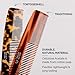 ZEUS Large 7.5” Beard & Mustache Comb, 2-in-1 Handmade Saw-Cut Mustache & Beard Comb (Tortoiseshell) C12