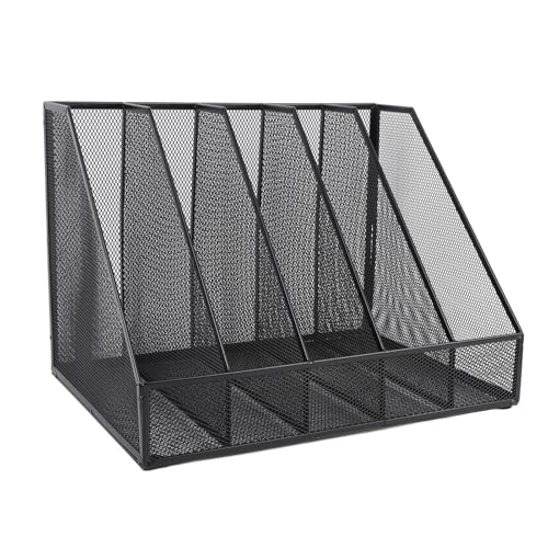 Verdicktes Metallgeflecht, Schreibtisch-Aktenordner mit 5 Fächern, für Büro, Zuhause, Sto Slish, Dokumentenhalter, effizienter Aktenordner