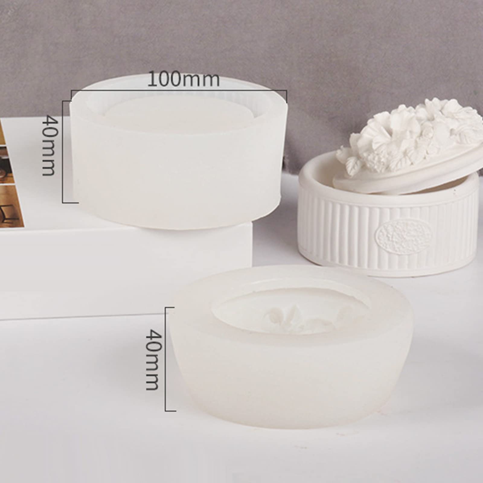 Moule en silicone pour bougeoir, moule en gypse en béton, A