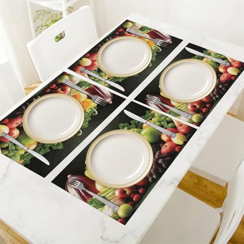 Sets de table en PVC imperméables lavables | Set de table antidérapant résistant chaleur
