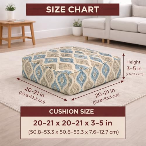 Image of STITCHNEST 'Contour Fit Series' Stretchable Printed Wooden Sofa Cover (Pack of 4) - Elastic Wooden Chair Cover | Wooden Sofa Seat Cover | Size - 20-21 x 20-21 x 3-5 in