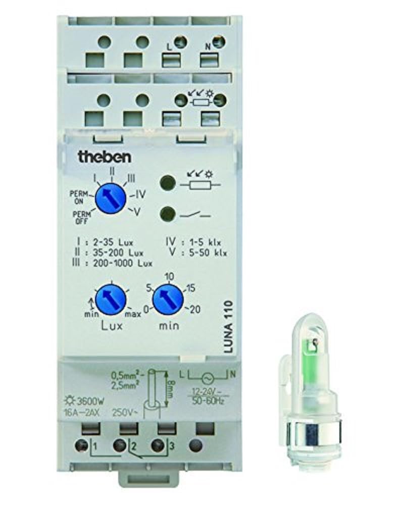 Theben 1104100 Luna 110 top2 24 V interrupteur horaire crépusculaire rail