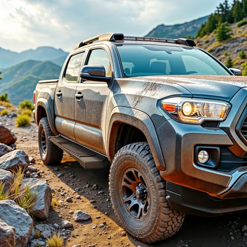 Estribos externos texturizados negros para Dodge Ram miniatura 5