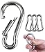 Pubiao 4 Piezas Mosquetón Heavy Duty 304 Acero Inoxidable M6 de Gancho Mosquetón de Acero Clip de Resorte Giratorio para Senderismo al Aire Libre Camping Pesca (no para Escalar)