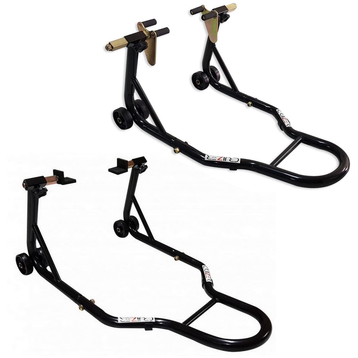 CRUIZER Coppia Cavalletti Moto Anteriore Pinze + Posteriore Piastre