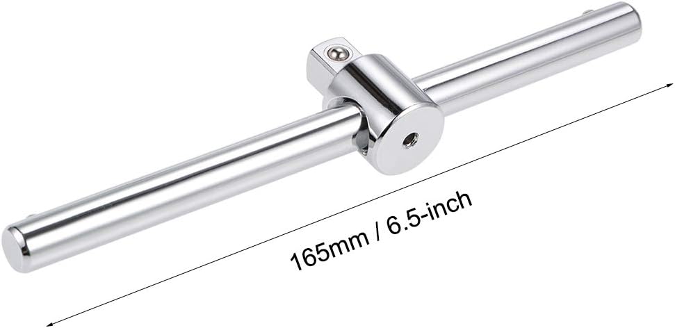 uxcell 3/8" Drive Sliding Wrench Breaker Bar T-Handle Socket Hand Tool