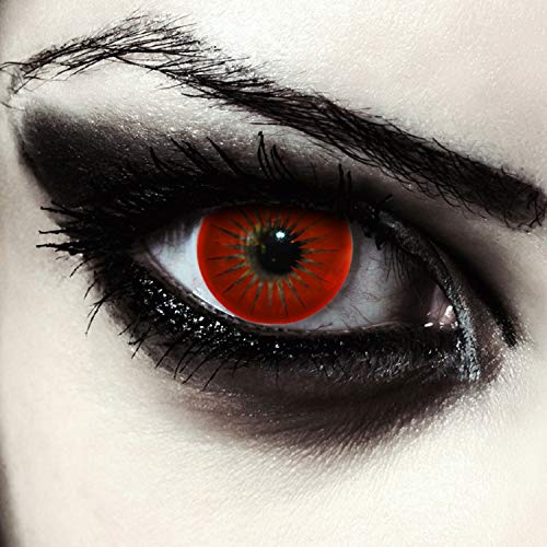 Lentillas de color rojo para Halloween vampiro lentillas sin dioprtías / corregir...
