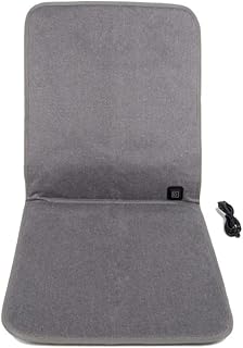 Almofada de assento de carro aquecida de zona dupla com 3 configurações de temperatura ajustáveis, alimentação USB de 12 V, com suporte antiderrapante e função de desligamento automático de segurança