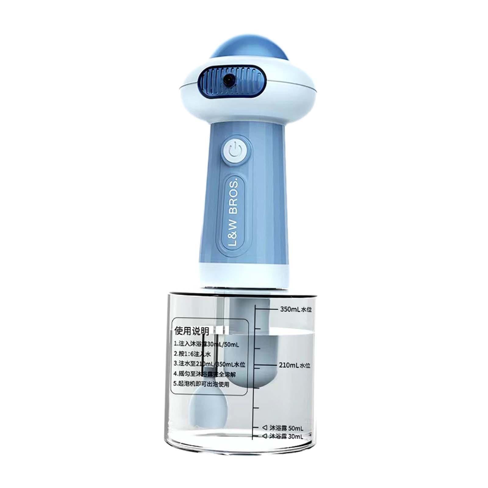 Gralara Electric Dog Cleaning Foam Machine Automatic Foaming Dog Soap Dispenser Pet Shampoo Mixing Bottle, Blue