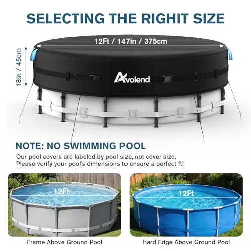 Cobertor solar redondo 12 pies para piscina miniatura 2