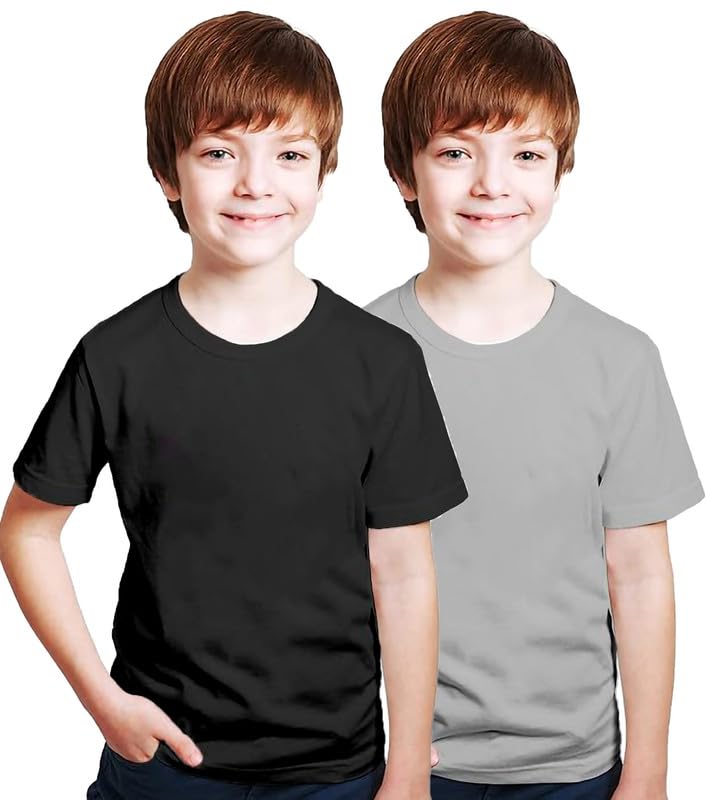 Image of XENOVAURBAN Kids Unisex Combo Round Neck Cotton T-Shirt - P