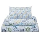 Viviland 3 Pieces Boys Grey Twin Sheet Set - Soft Microfiber Fitted Flat Sheets & Pillowcase - Game Player Paddle Printed Bedding Sets - for Kids & Toddlers