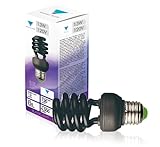 Triangle Bulbs 13 Watt Spiral Energy Saving CFL Light Bulb Medium Base Ultra Violet UV Blacklight Blue,