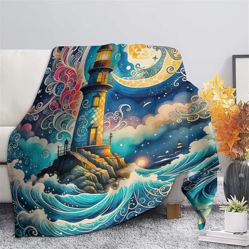 Couverture phare 3D en microfibre douce jeté de lit haut de gamme - 7