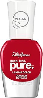 Sally Hansen Good. Kind. Pure. Nail Polish | Plant-Based, Vegan, 16-Free Formula | Opaque, Shiny | 305 Natural Red | Warm Red Nail Color