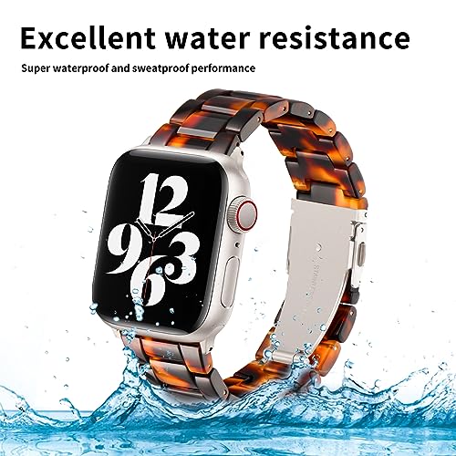 Image of Bestig Resin Band Compatible with Apple Watch Bands for Women 49mm 46mm 45mm 44mm 42mm(Series 1 2 3), Lightweight Waterproof Strap for iWatch Series 11 10 9 8 7 6 5 4 3 2 1 SE Ultra Men
