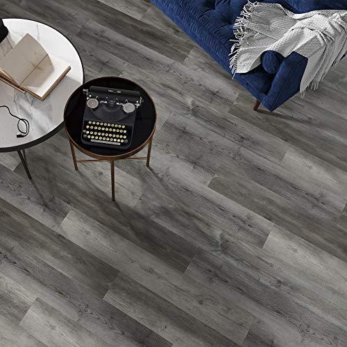 Selkirk Vinyl Plank Flooring-Waterproof Click Lock Wood Grain-4.5Mm Spc Rigid Core (48” X 7.2”) Still Water Sk70004 (24Sqft)/Box-Buy More Save More #TOP7