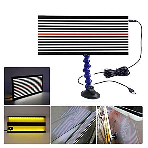 HiYi LED Stripe Line Board Paintless Dent PDR Fix Tools Automotive Paintless Dent Removal Tools Car Dent Repair Kit Light Board LED Line Board Reflector Board Reflective Borde Lamp USB Line Board