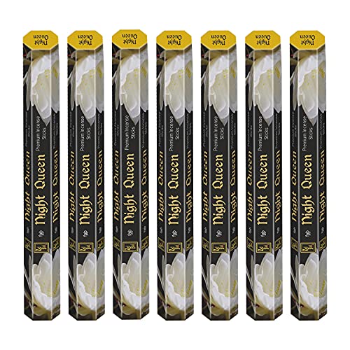 Zed Black Night Queen Incense Sticks - 20 Incense Sticks Per Box -& 6 Boxes Inside (Total 120 Sticks) Premium Quality Incense Sticks For Relaxation, Yoga #TOP4