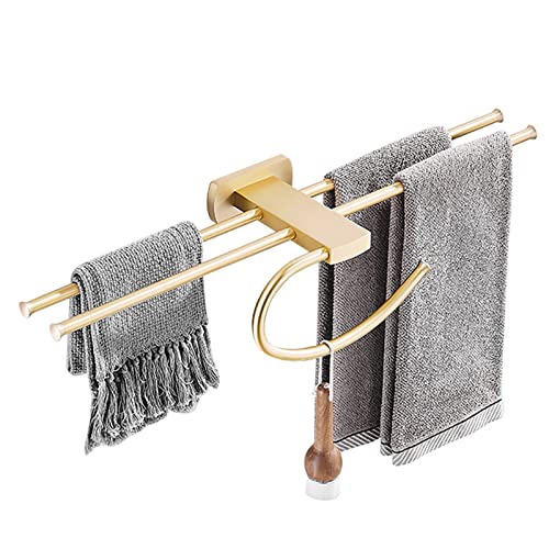Porte-serviettes mural en laiton blanc de 60 cm au design épuré