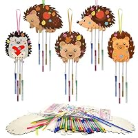 Huahuanghui Carillons Eoliens Hérisson pour Enfants 5 Pièces, Kit Bricolage Hérisson Enfant, Artisanat en Bois pour Enfants, Ensemble D'artisanat D'automne Enfant Huahuanghui Carillons Eoliens Hérisson pour Enfants 5 Pièces, Kit Bricolage Hérisson Enfant, Artisanat en Bois pour Enfants, Ensemble D'artisanat D'automne Enfant