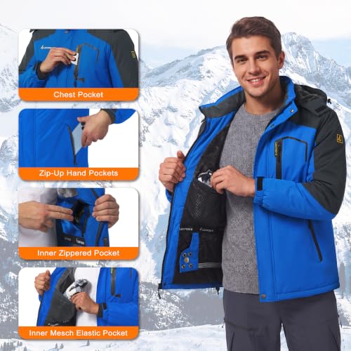 Image of Mens Winter Coats Puffer Waterproof Ski Insulated Jacket