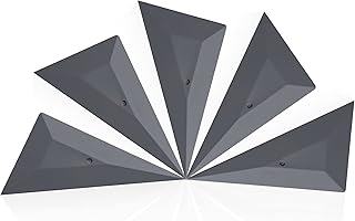 Window Tint Squeegee Corner Squeegee Card Scraper Window Tint Tools Vinyl Wrap Tool Kit Triangle Squeegee Tint kit for Car Wrapping Window Tinting Film Installation Application - 5Pcs Grey