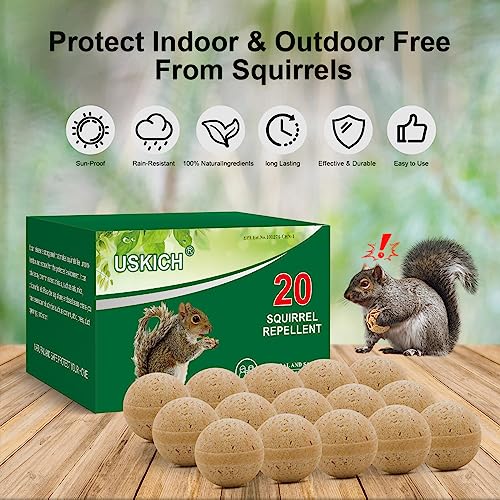 Uskich BROWN-II 20Pack Squirrel Repellent Outdoor thumb #3