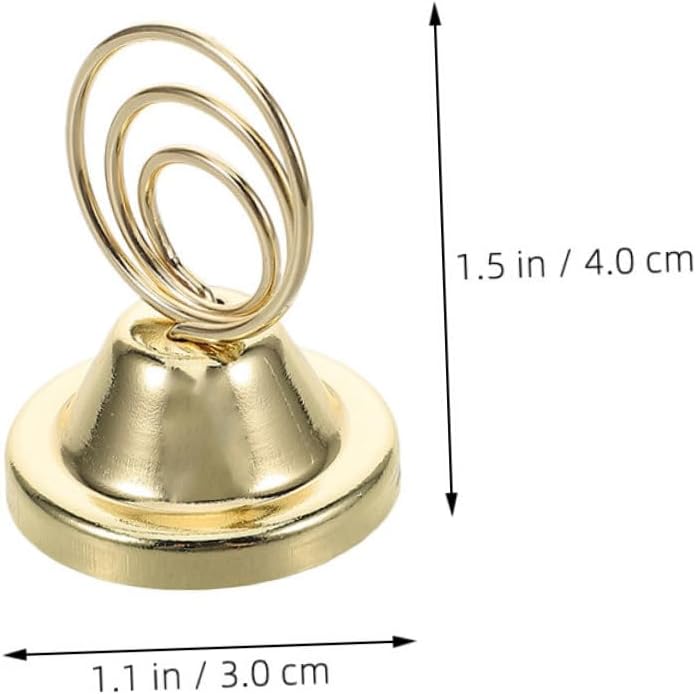 Alipis 12pcs Metal Photo Holders Secure Clamping Stylish Memo Clips for Wedding Table Displays Office Memo Stand Convenient Place Card Holders for Parties and Events