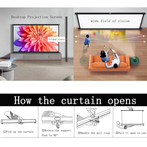 Pantalla retráctil portátil 40in 16:9 para proyector miniatura 2