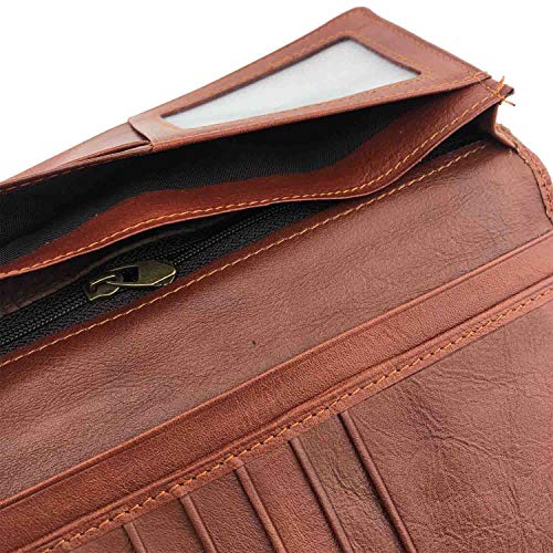 Scorpion Men Biker Leatehr Long Card wallet Purse with chain3