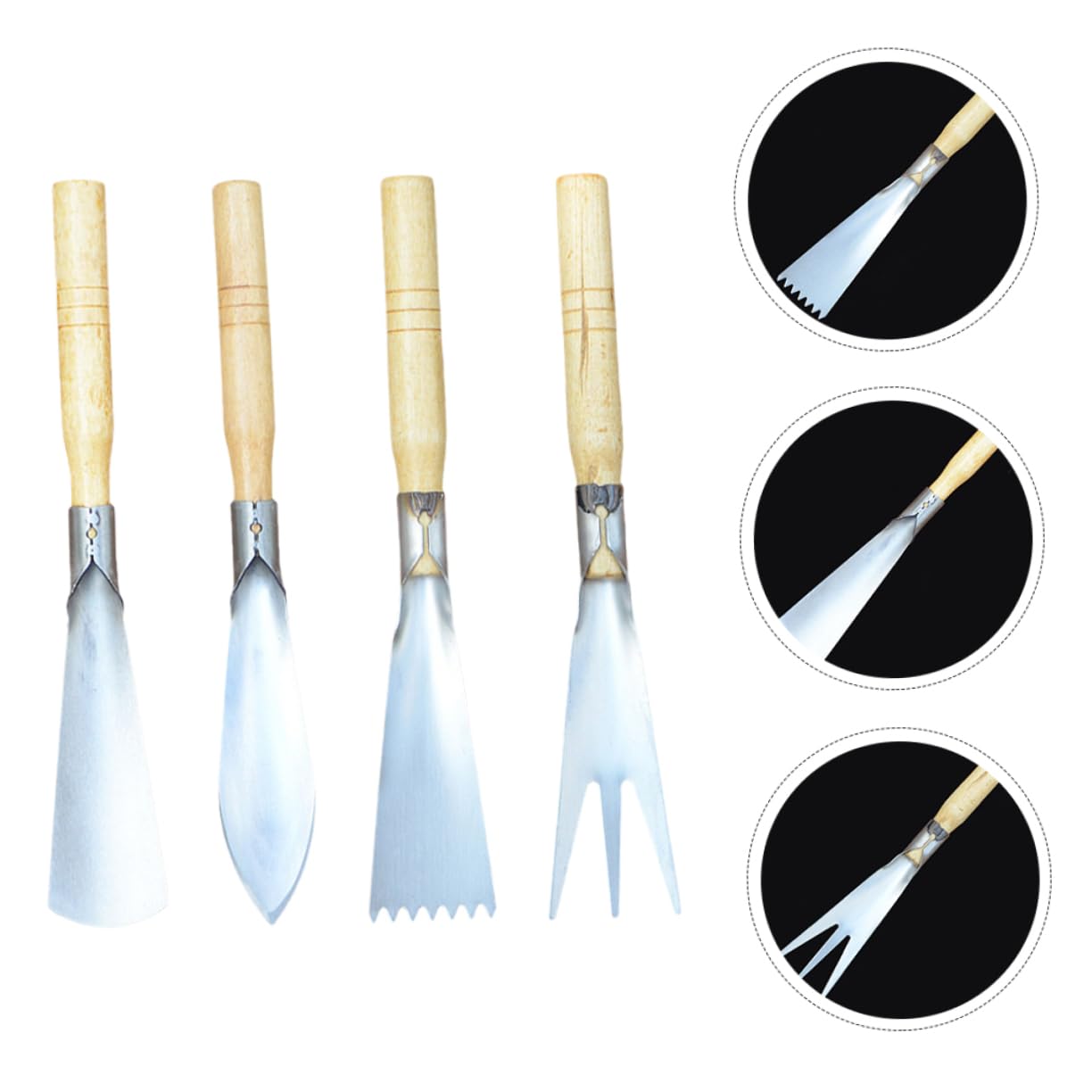 BESTonZON 4 Pièces Jardinage Acier Inoxydable Outils Pratiques pour Creuser Transplanter Désherber