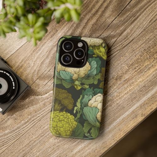 Coque rigide mate iPhone 16 Pro Vert dessin fait main premium - 4