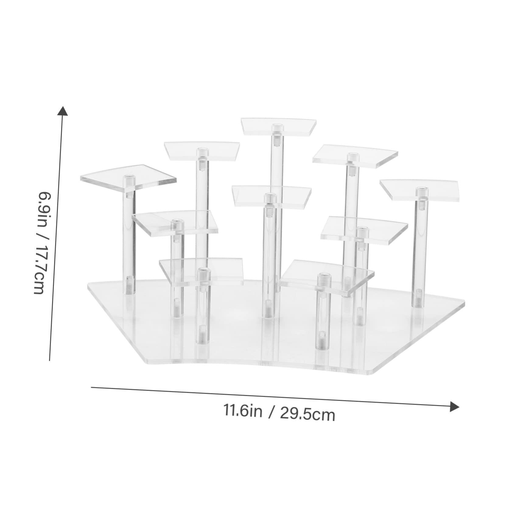 Espositore Acrilico Multistrato per Modellini e Statuette, 10 Posti