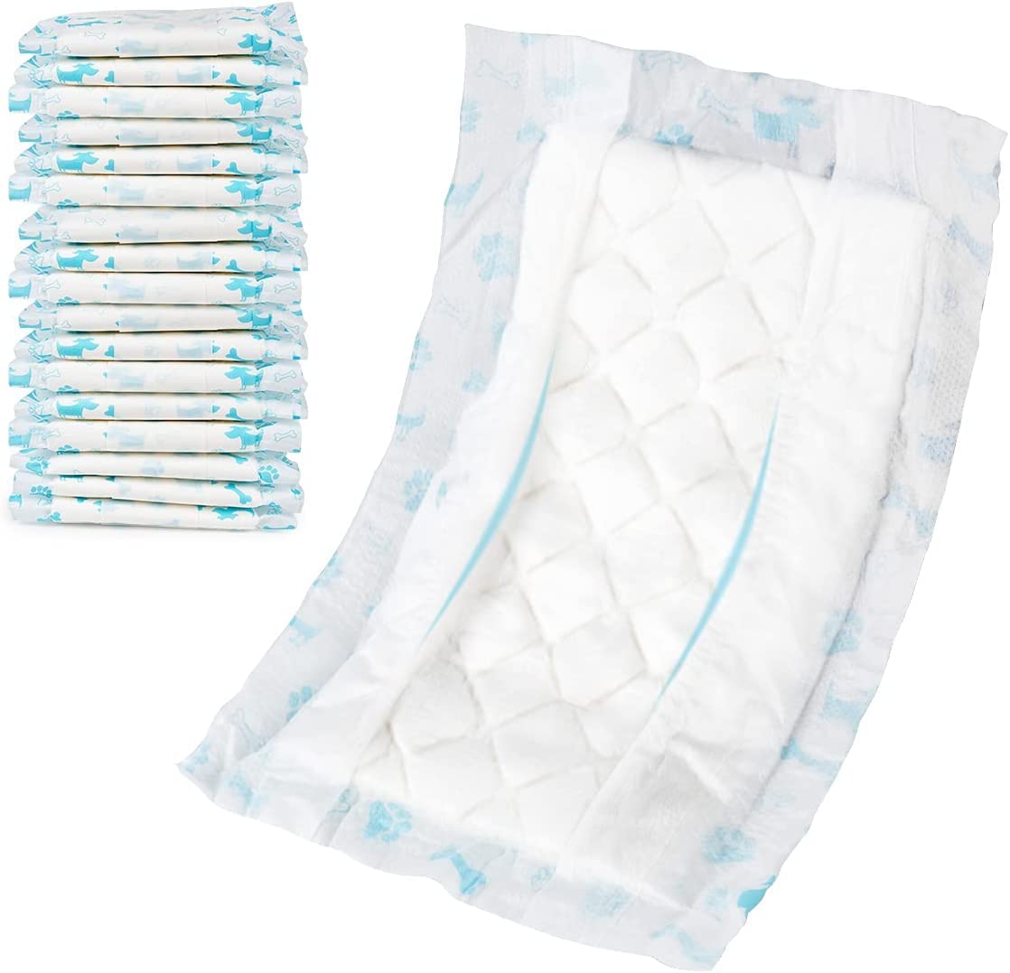 Couches jetables pour chiens mâles et femelles XL : 40 inserts absorbants et bandages