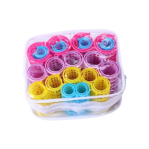 SHERCHPRY 20Pcs Multicolor Plastic Hair Rollers No Heat Hair Curlers for DIY Hair Styling Lightweight and Compact for Home Salon Use