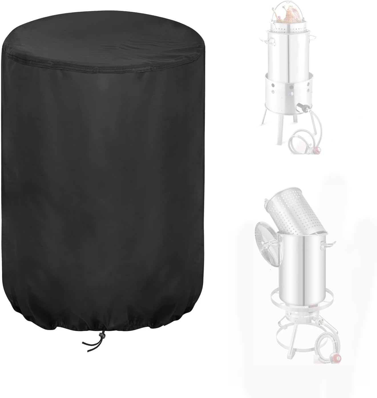 Outdoor Fryers Cover for FIRE RIOT Deep Fryer with Double Burner Propane Stove Outdoor, Portable Waterproof Turkey Fryer Cover - 29" D x 18.5" W x 31" H