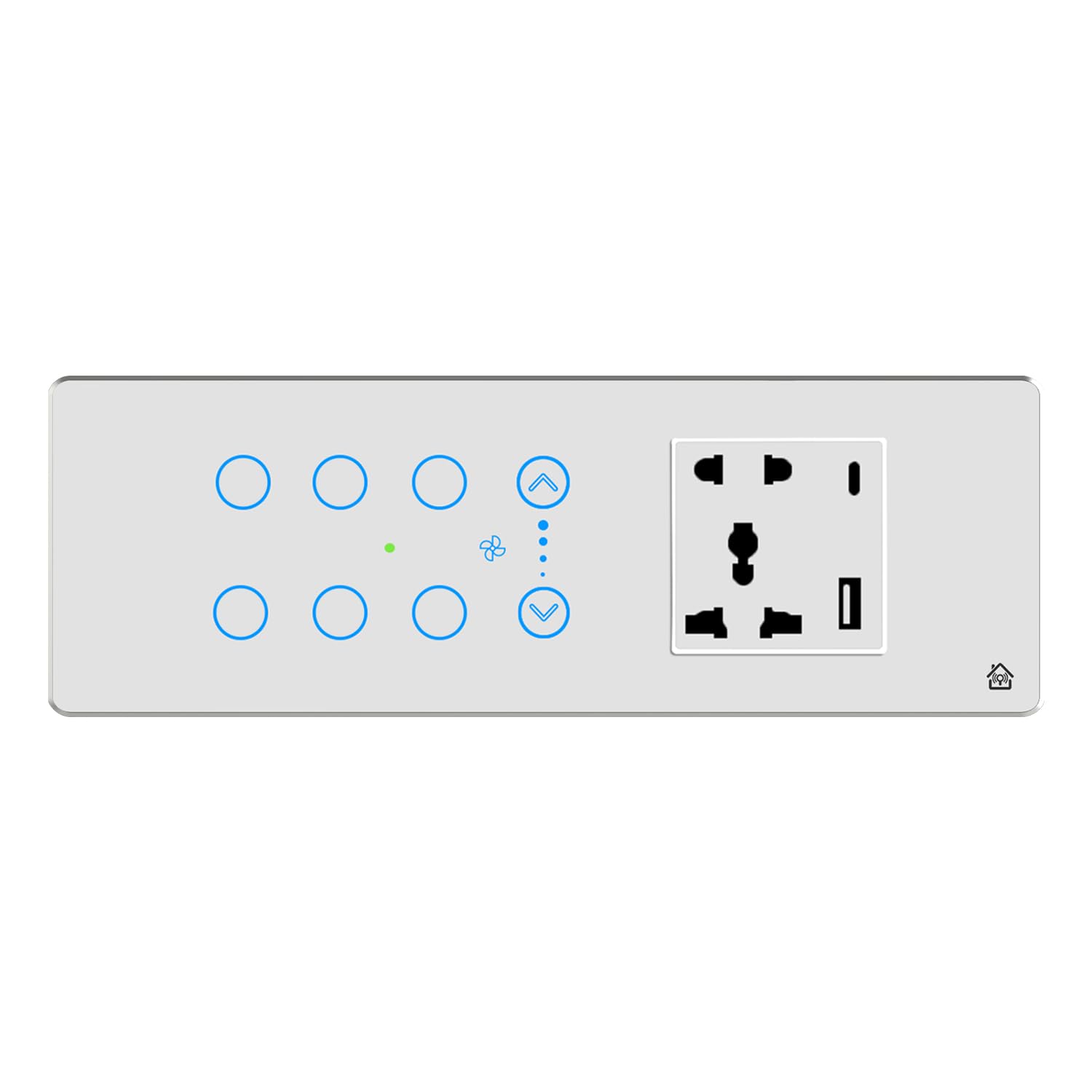 HomeMate Smart Touch Switch Panel (White) with Silver Bezel HomeMate Smart Touch Switch Panel (White) with Silver Bezel