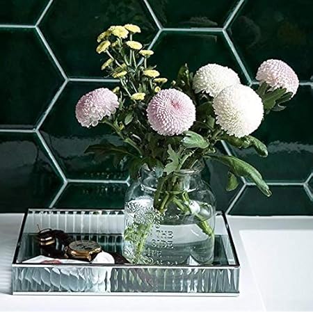 Vintage Spiegeltablett Gold Verspiegelt Platte Verspiegelt Deko Tablett