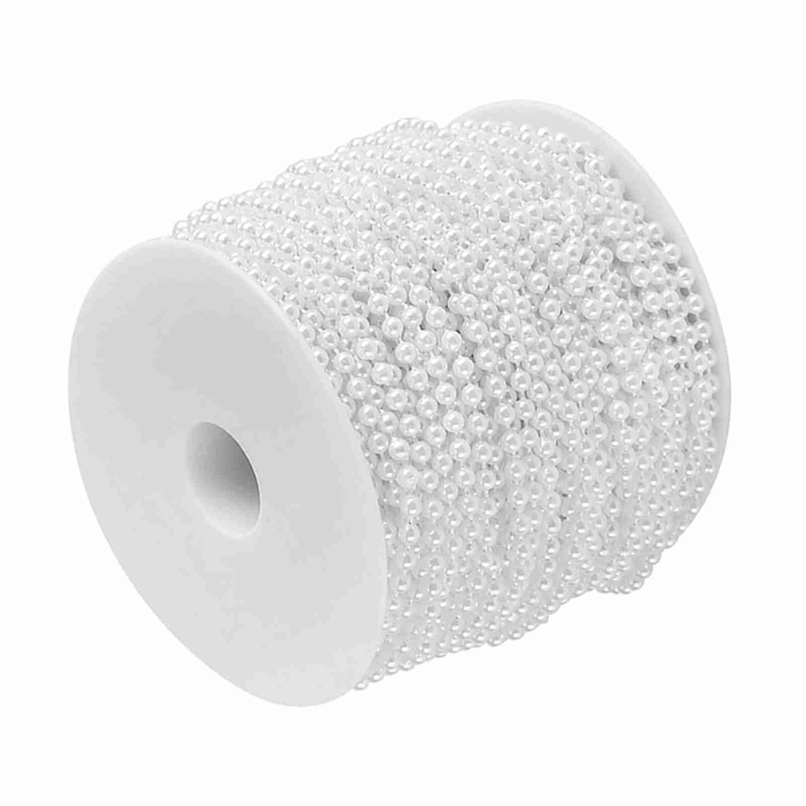 Ejoyous Künstliche Perlenkette, 40 M 4 Mm Schneidbar (WHITE)