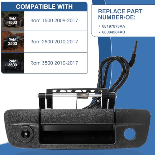 Tailgate Handle Backup Camera Fit for Dodge RAM 1500 2500 3500 2009-2017 by ACAUTO - Used condition - Image 2